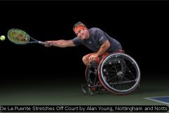 De La Puente Stretches Off Court by Alan Young, Nottingham and Notts