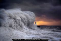 Storm Brian at Sunrise by Neil Holman, Afan Nedd