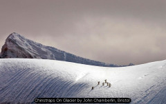 Chinstraps On Glacier by John Chamberlin, Bristol