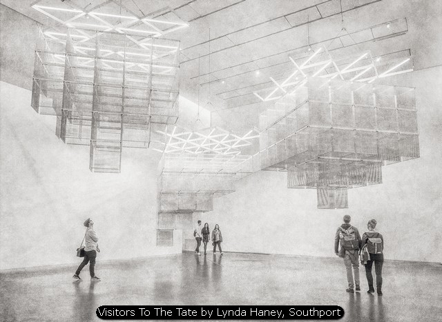 Visitors To The Tate by Lynda Haney, Southport