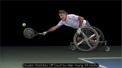 Houdet Stretches Off Court by Alan Young, RR Derby