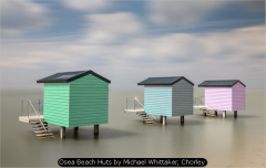 Osea Beach Huts by Michael Whittaker, Chorley