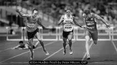400m Hurdles Finish by Peter Milsom, EAF